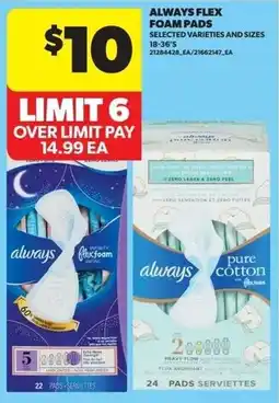 Real Canadian Superstore Always flex foam pads offer