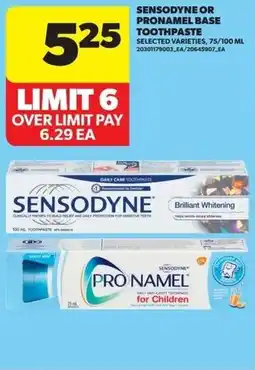 Real Canadian Superstore Sensodyne or pronamel base toothpaste offer
