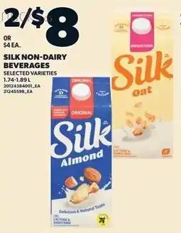 Loblaws Silk non-dairy beverages offer