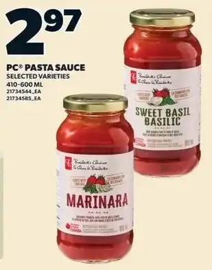 Loblaws PC pasta sauce offer
