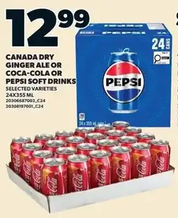 Loblaws Canada dry ginger ale or coca-cola or pepsi soft drinks offer