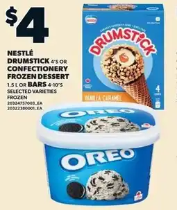 Loblaws Nestlé drumstick or confectionery frozen dessert or bars offer