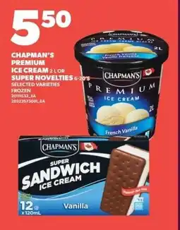 Loblaws Chapman's premium ice cream or super novelties offer