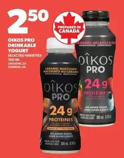 Loblaws Oikos pro drinkable yogurt offer