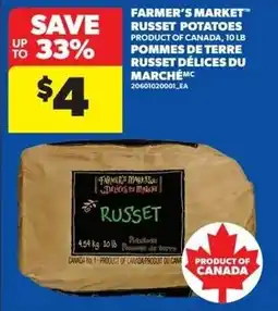 Real Canadian Superstore Farmers market russet potatoes pommes de terre russet délices du marché offer