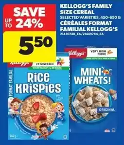 Real Canadian Superstore Kelloggs family size cereal offer