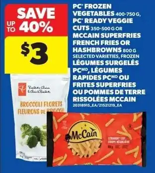 Real Canadian Superstore Pc frozen vegetables offer