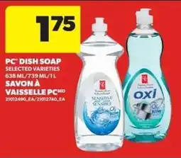 Real Canadian Superstore Pc dish soap savon à vaisselle pc offer