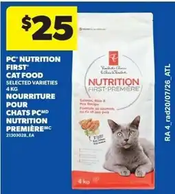 Real Canadian Superstore Pc nutrition first cat food offer