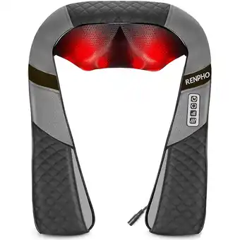 Best Buy Neck Back Massager with Heat, RENPHO Shiatsu Shoulder Massager with Electric Deep Tissue Kneading Massage, Pain Relief on Wai offer