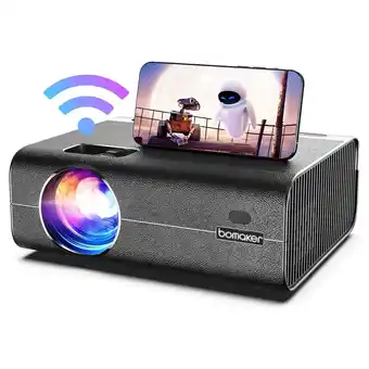 Best Buy Bomaker Projector Magic 420 Pro Projector 2.4G+5G dual-band WIFI with Built-in DSP Power amplifier(Gift:Portable Display Rece offer