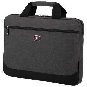 Best Buy Wenger Textured Fabric 14" Laptop Sleeve - Grey/Black offer