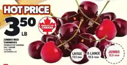 Loblaws Jumbo red cherries offer