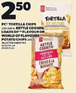 Loblaws Pc tortilla chips offer