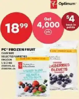 Loblaws Pc frozen fruit offer