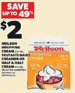 Loblaws Neilson whipping cream offer