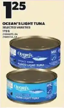 Loblaws Ocean's light tuna offer