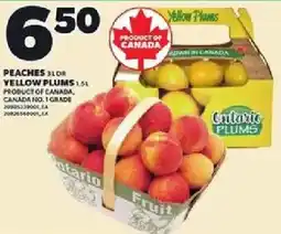 Loblaws Peaches or yellow plums offer