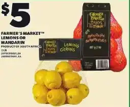 Loblaws Farmer's market lemons or mandarin offer