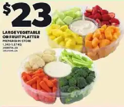 Loblaws Large vegetable or fruit platter offer