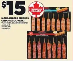 Loblaws Marcangelo chicken or pork souvlaki offer