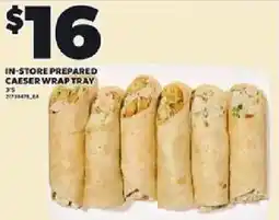 Loblaws In-store prepared caeser wrap tray offer