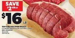 Loblaws Top sirloin oven roast offer