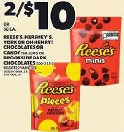 Loblaws Reese's, hershey's. york or oh henry! chocolates or candy offer
