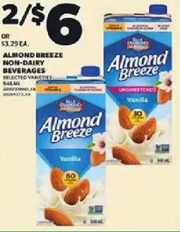 Loblaws Almond breeze non-dairy beverages offer