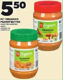 Loblaws Pc organics peanut butter offer