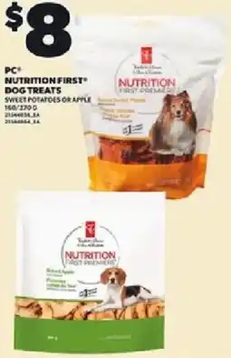 Loblaws Pc nutrition first dog treats offer