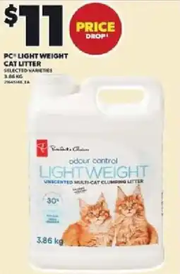 Loblaws Pc light weight cat litter offer