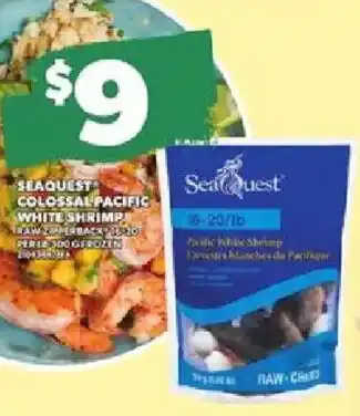 Loblaws Seaquest colossal pacific white shrimp offer