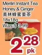 First Choice Supermarket Merilin Instant Tea Honey & Ginger offer