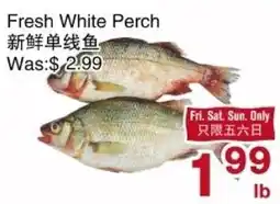 First Choice Supermarket Fresh White Perch offer