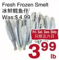 First Choice Supermarket Fresh Frozen Smelt offer