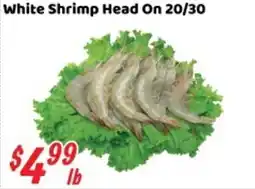 Nations Fresh Foods White Shrimp Head On offer