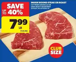 Dominion Inside Round Steak or Roast offer