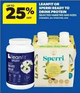 Dominion Leanfit or Sperri Ready-to-Drink Protein offer
