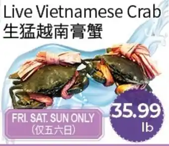 FreshWay Foodmart Live Vietnamese Crab offer