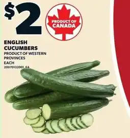 Loblaws English cucumbers offer