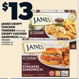 Loblaws Janes crispy chicken tenders or crispy chicken sandwich offer
