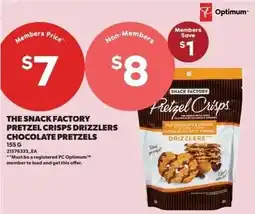 Dominion The Snack Factory Pretzel Crisps Drizzlers Chocolate Pretzels offer