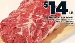 Loblaws Boneless blade roast offer