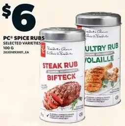 Loblaws PC spice rubs offer