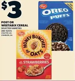 Loblaws Post or weetabix cereal offer