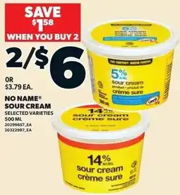 Loblaws No name sour cream offer