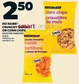 Loblaws No name crunchy snacks or corn chips offer