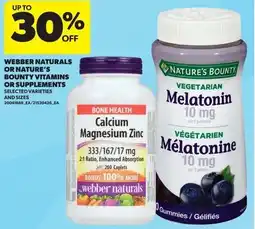 Dominion Webber Naturals or Nature's Bounty Vitamins or Supplements offer
