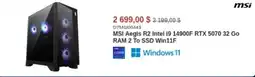 Canada Computers MSI Aegis R2 Intel i9 14900F RTX 5070.32 Go RAM 2 To SSD Win11F offer
